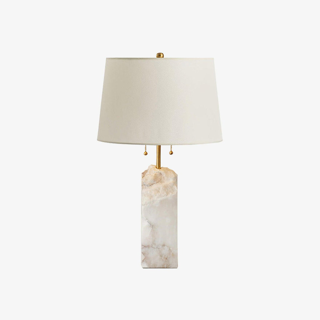 Lampe à poser moderne Ward en Doré et blanc albâtre