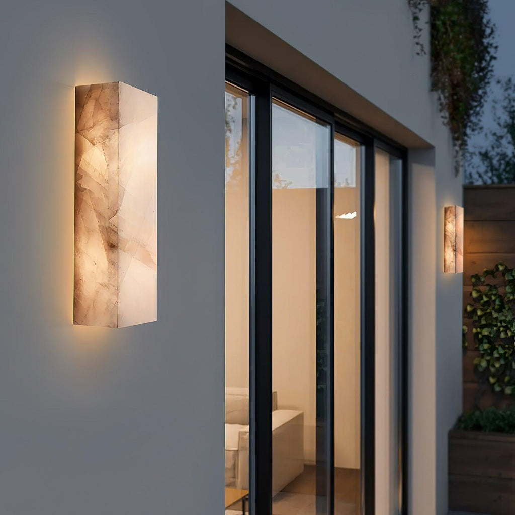 Applique murale moderne Collin en Albâtre Blanc