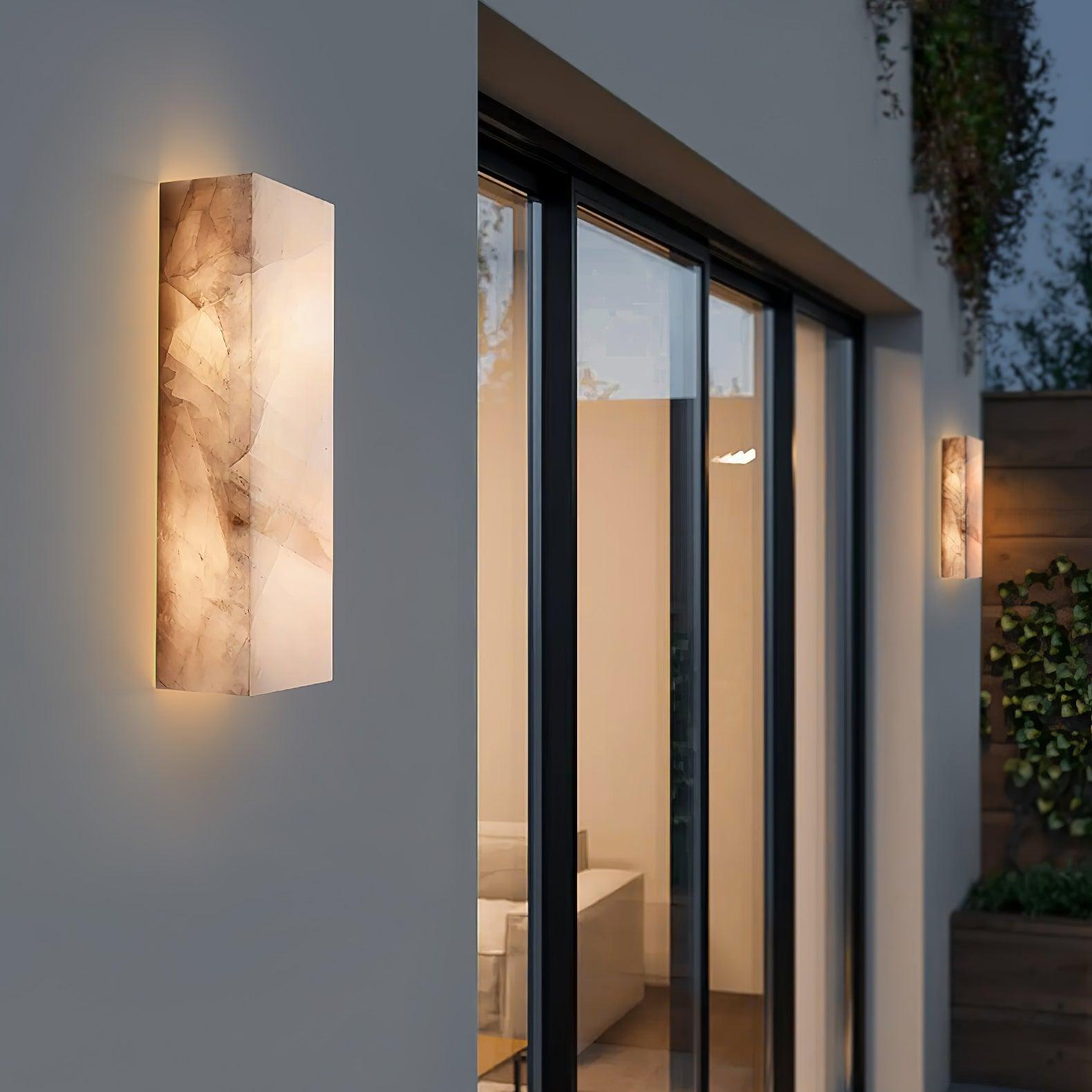 Applique murale moderne Collin en Albâtre Blanc