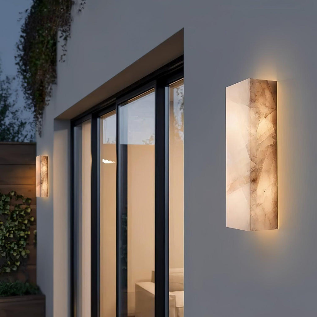 Applique murale moderne Collin en Albâtre Blanc