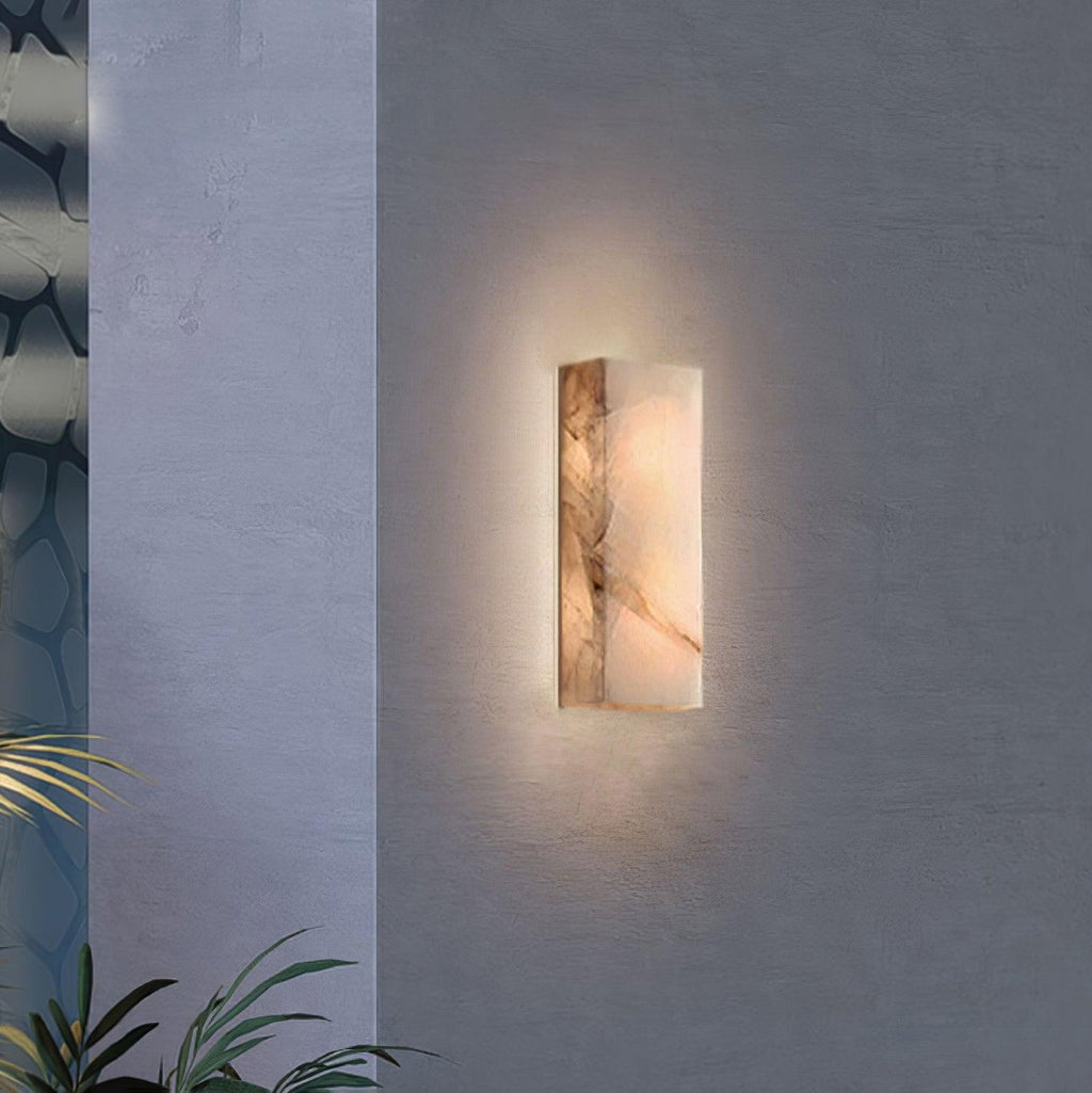 Applique murale moderne Collin en Albâtre Blanc