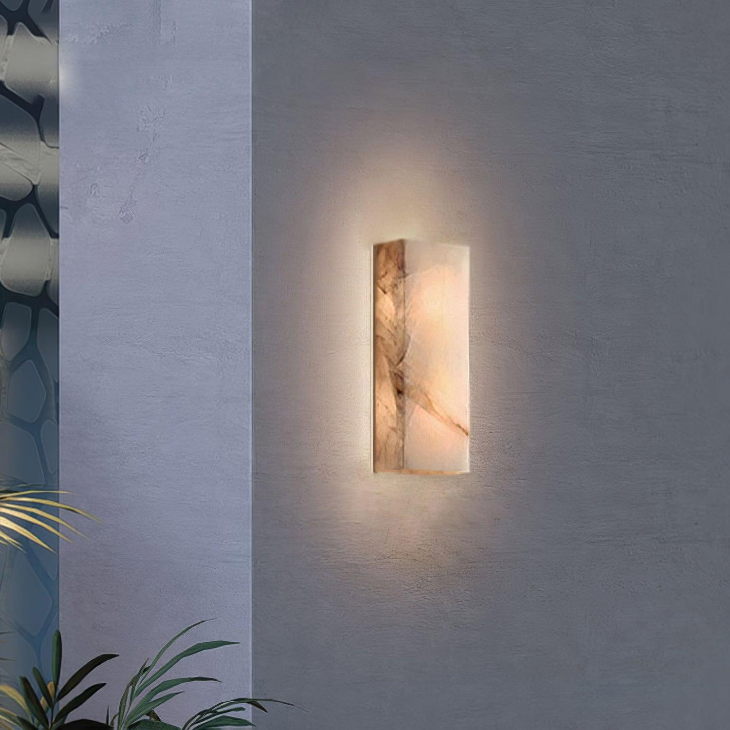 Applique murale moderne Collin en Albâtre Blanc