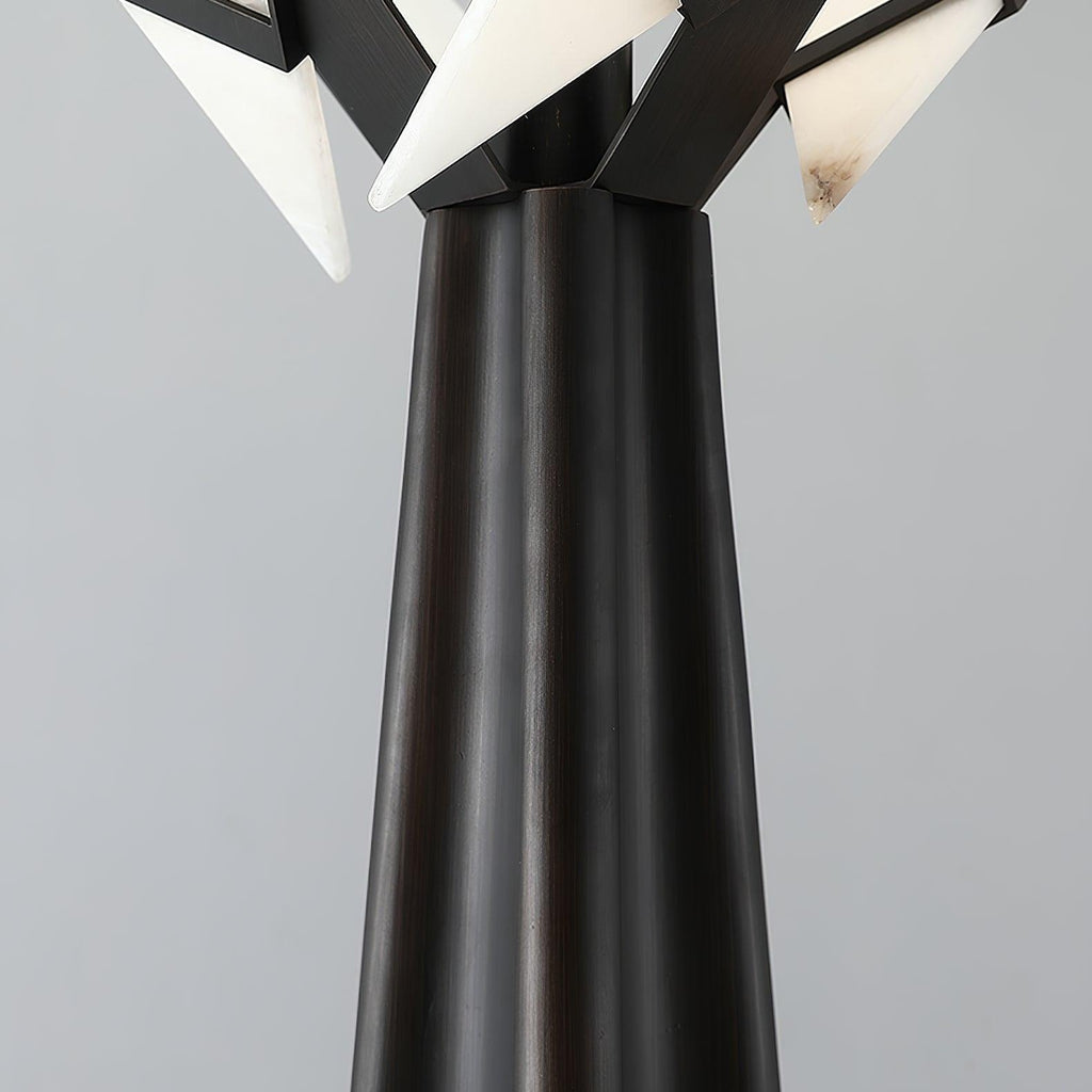 Lampadaire moderne Galin en Albâtre Noir et blanc