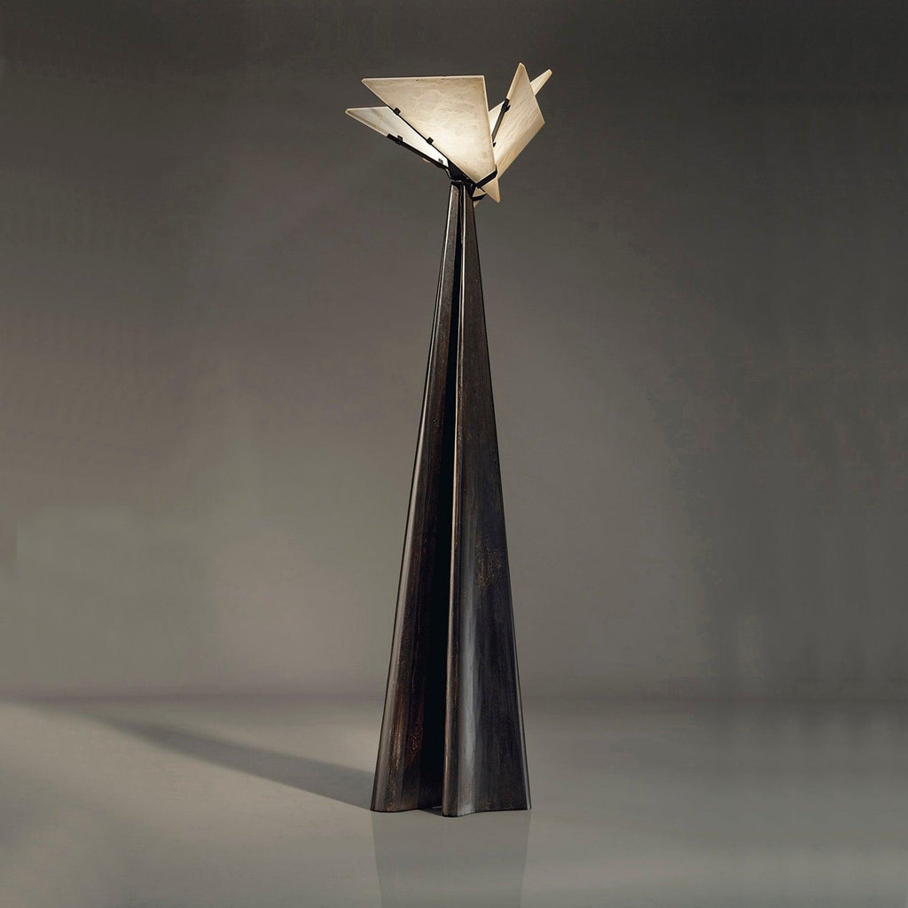 Lampadaire moderne Galin en Albâtre Noir et blanc