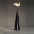 Lampadaire moderne Galin en Albâtre Noir et blanc