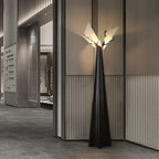 Lampadaire moderne Galin en Albâtre Noir et blanc