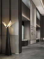 Lampadaire moderne Galin en Albâtre Noir et blanc