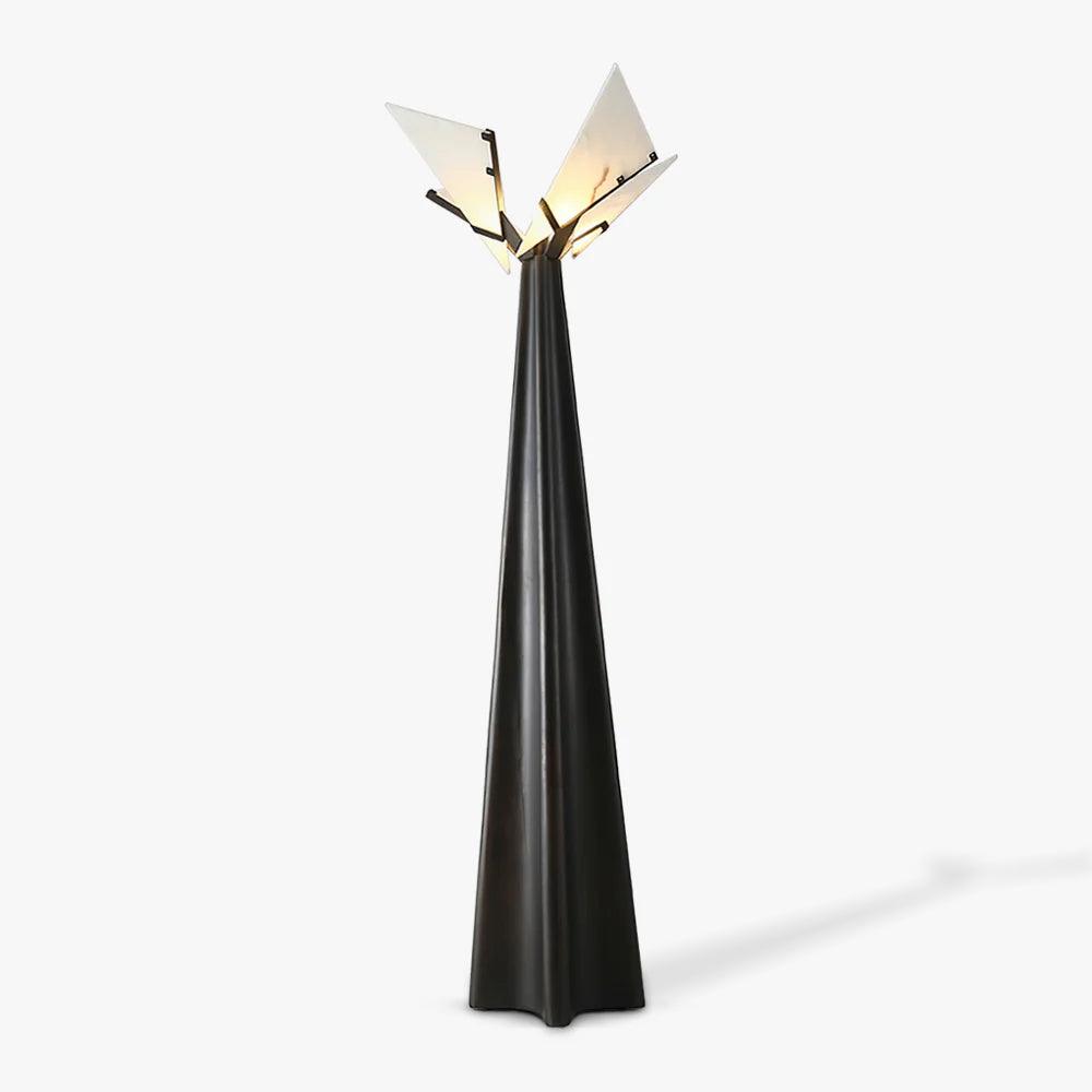 Lampadaire moderne Galin en Albâtre Noir et blanc