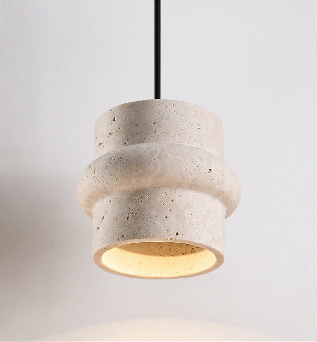 Suspension moderne Saul en Travertin jaune