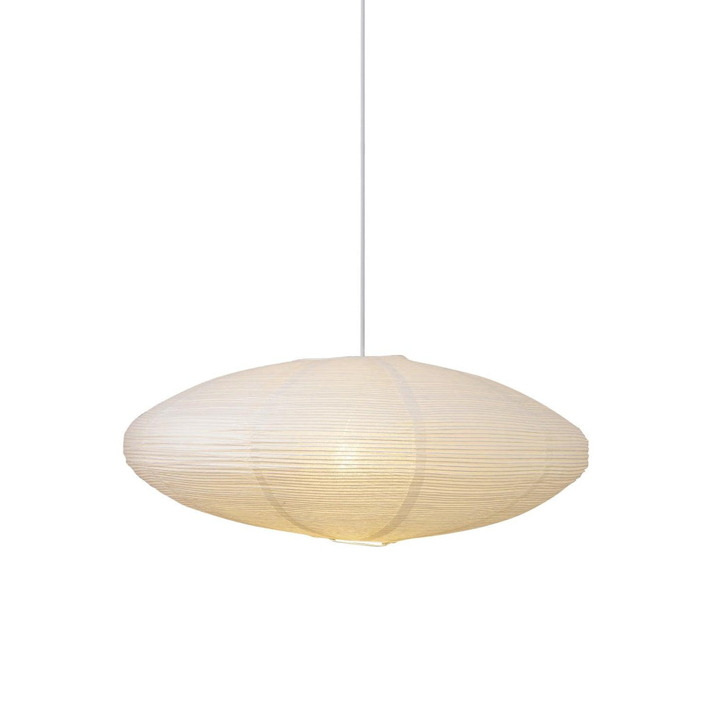 Suspension moderne Ove en papier Blanc et noir câble