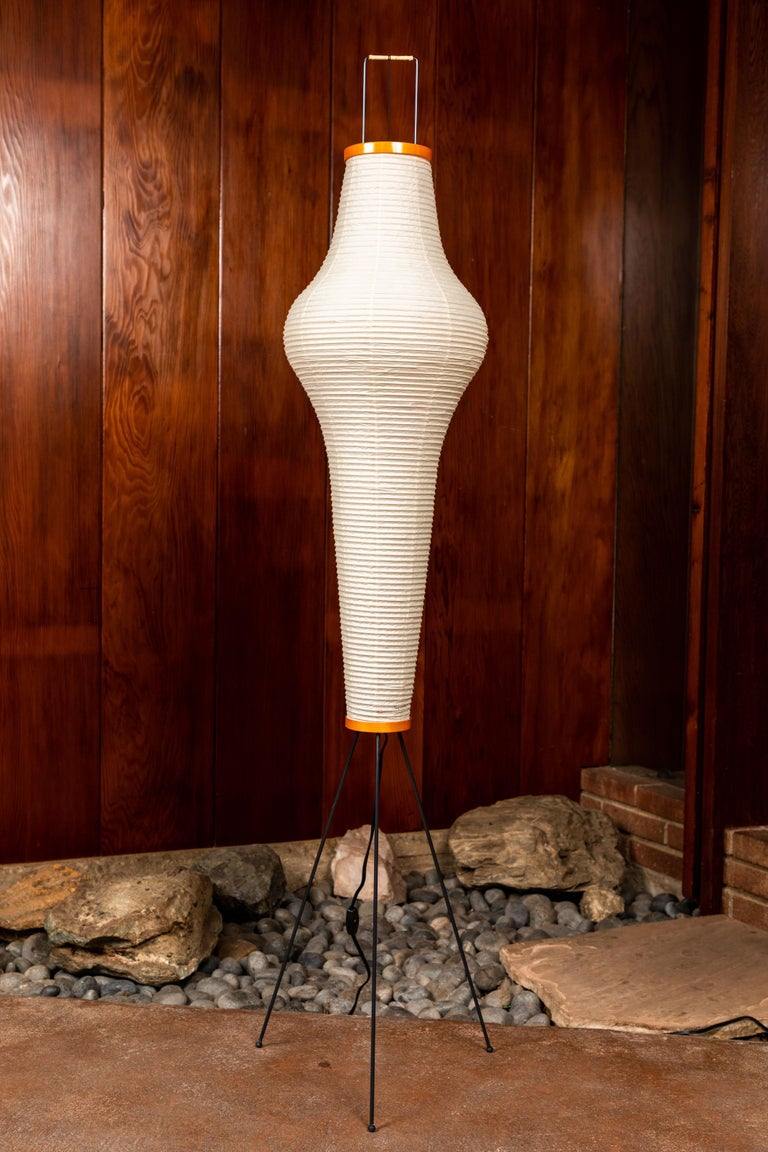 Lampadaire moderne Cyril en papier Blanc