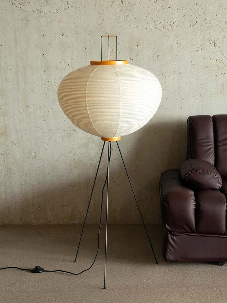 Lampadaire moderne Cyril en papier Blanc