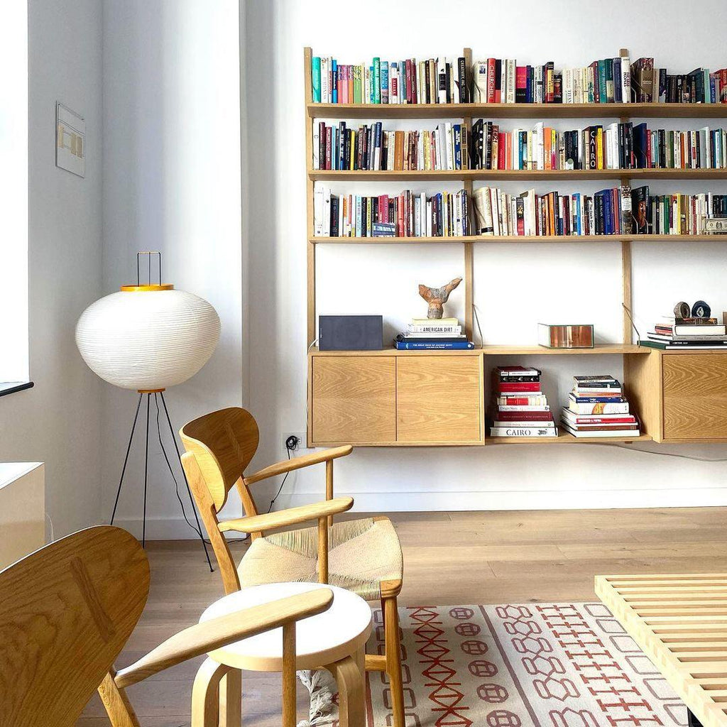 Lampadaire moderne Cyril en papier Blanc