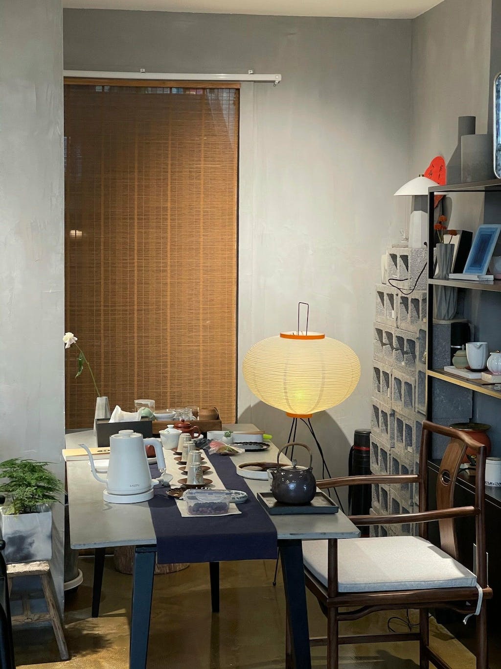 Lampadaire moderne Cyril en papier Blanc