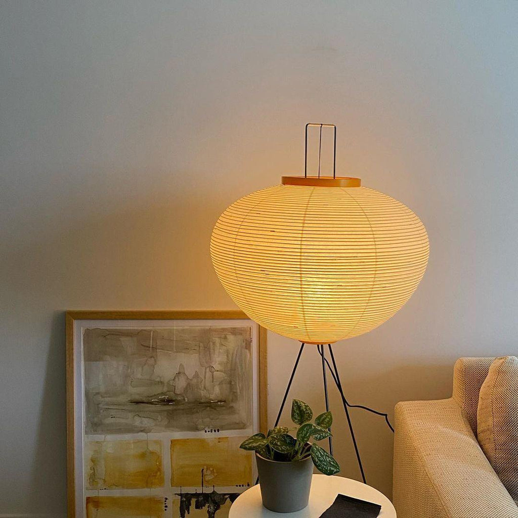 Lampadaire moderne Cyril en papier Blanc