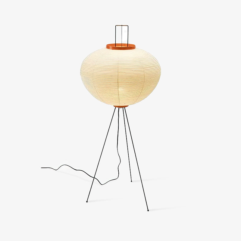 Lampadaire moderne Cyril en papier Blanc