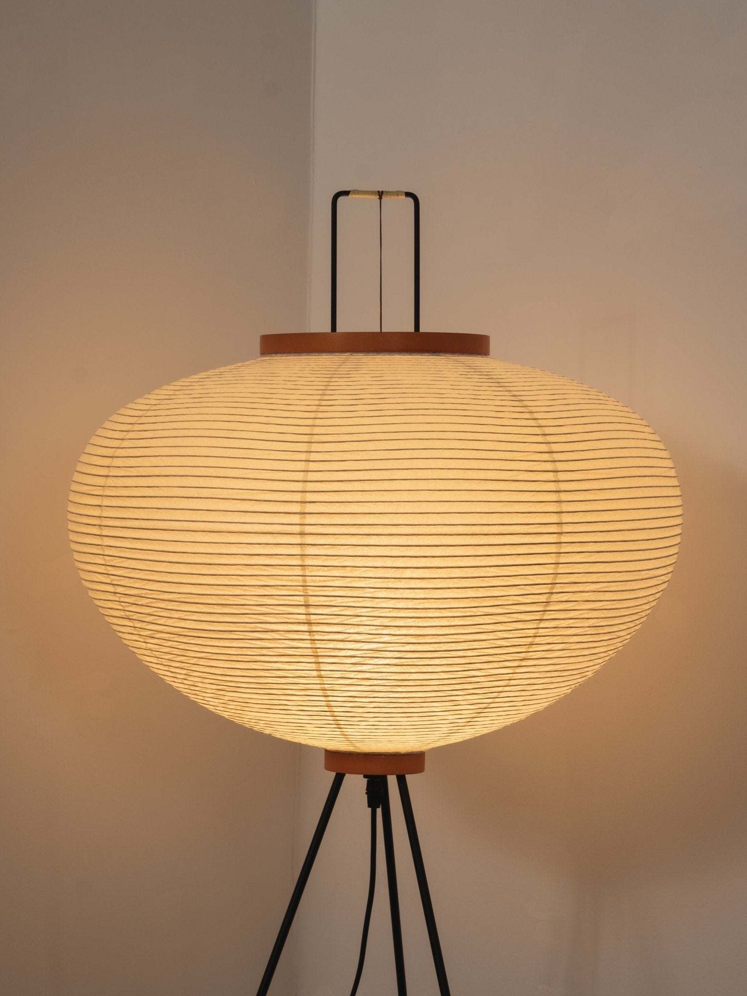 Lampadaire moderne Cyril en papier Blanc