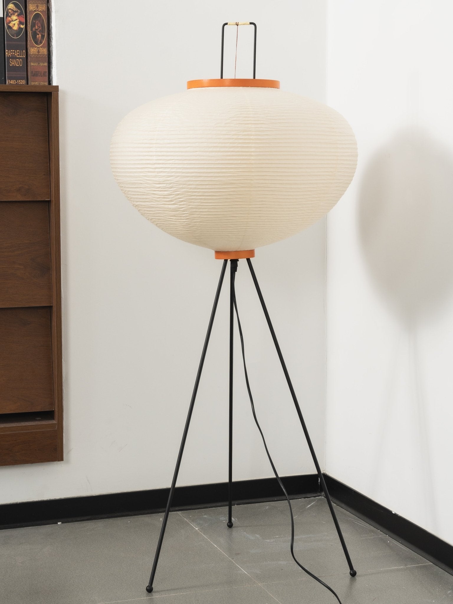 Lampadaire moderne Cyril en papier Blanc