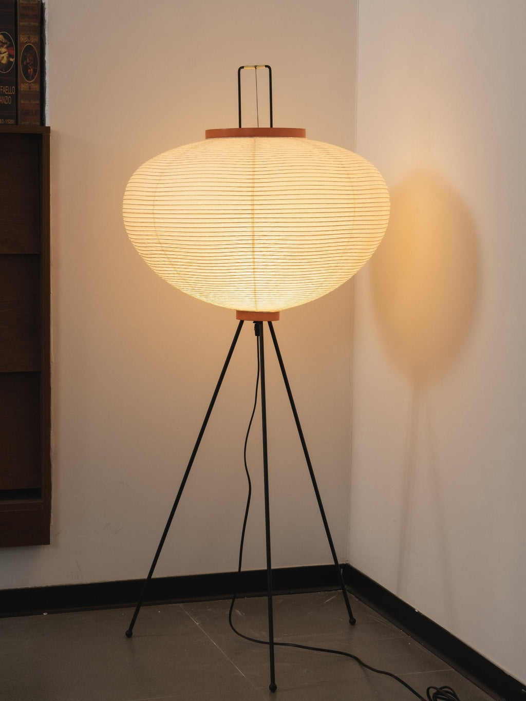 Lampadaire moderne Cyril en papier Blanc