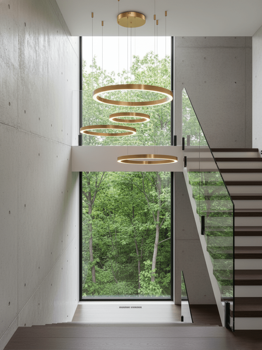 Suspension moderne Quist en Métal Doré