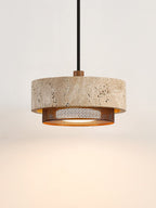 Suspension moderne Odin en Travertin jaune