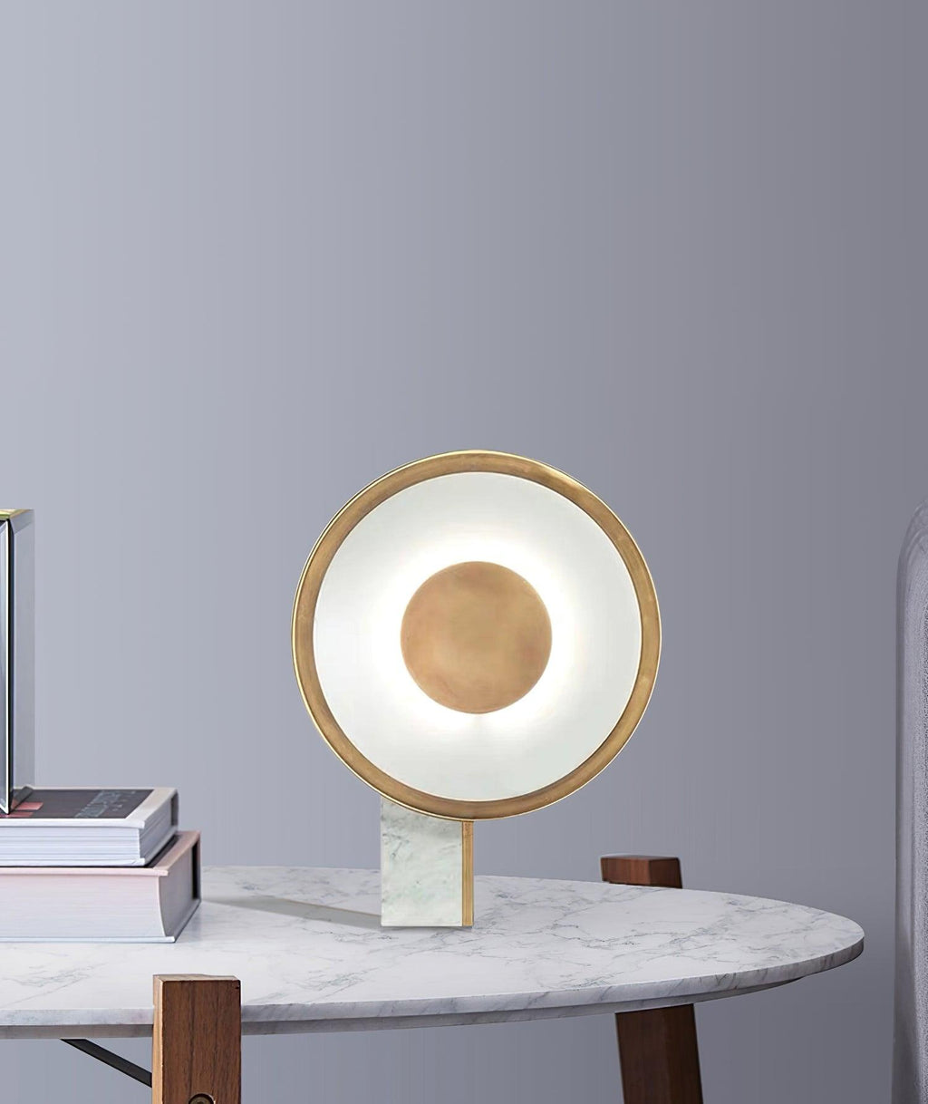 Lampe à poser moderne Reed en Fer Blanc et doré
