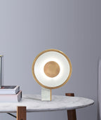 Lampe à poser moderne Reed en Fer Blanc et doré