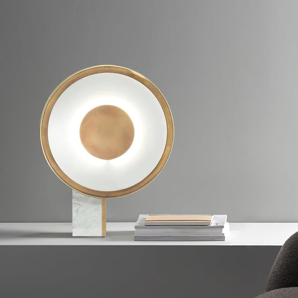 Lampe à poser moderne Reed en Fer Blanc et doré
