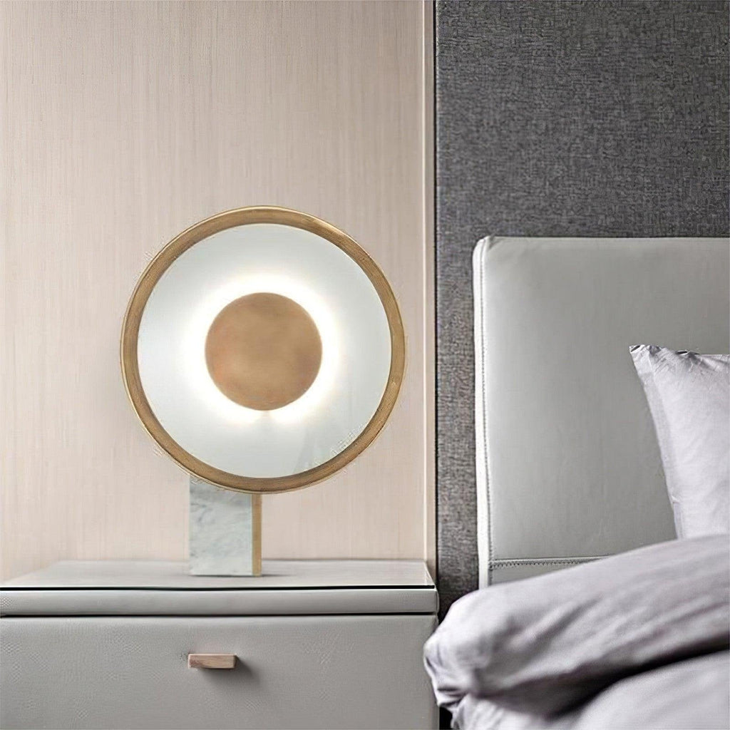 Lampe à poser moderne Reed en Fer Blanc et doré