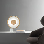 Lampe à poser moderne Reed en Fer Blanc et doré