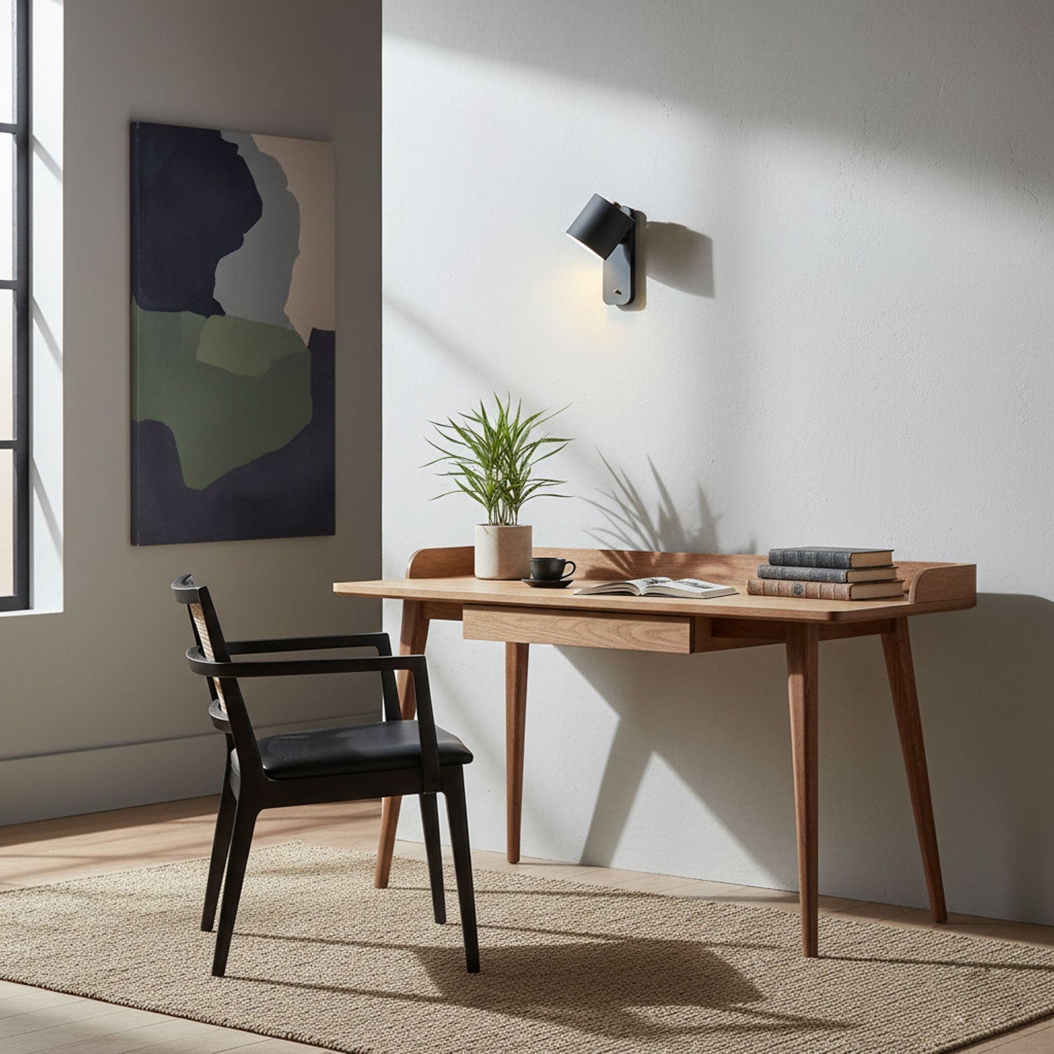 Applique murale moderne Arnaldur en Bois Gris