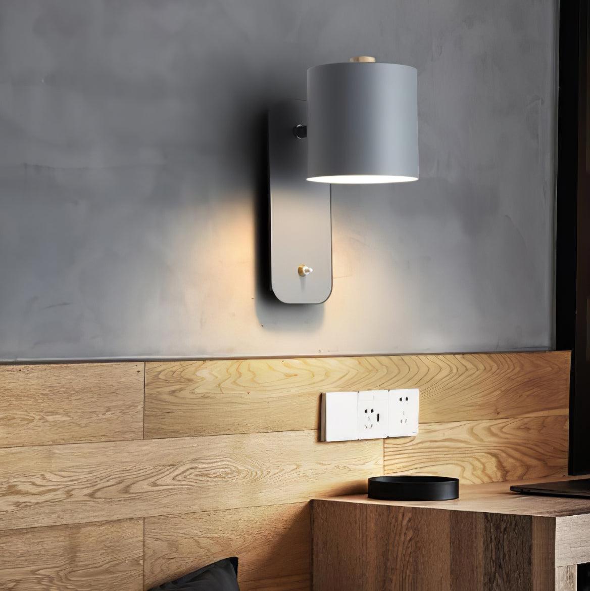 Applique murale moderne Arnaldur en Bois Gris