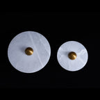 Applique murale moderne Tyr en Albâtre Blanc et bronze