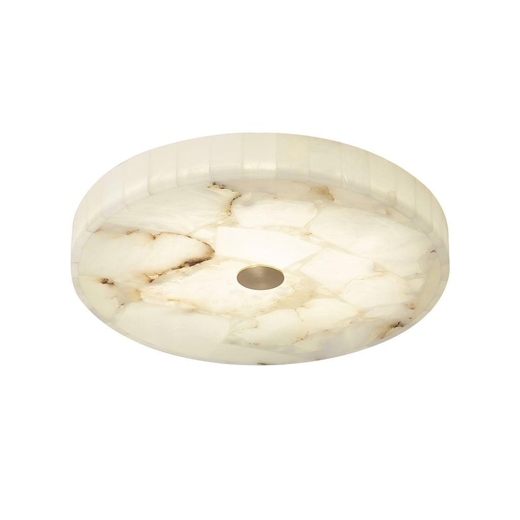 Plafonnier moderne Oystein en Albâtre Blanc et doré