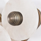Applique murale moderne Tyr en Albâtre Blanc et bronze
