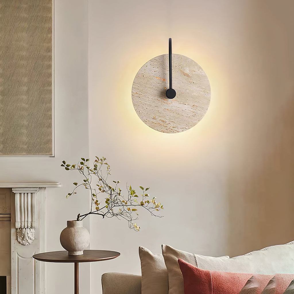 Applique murale moderne Frantz en Travertin jaune