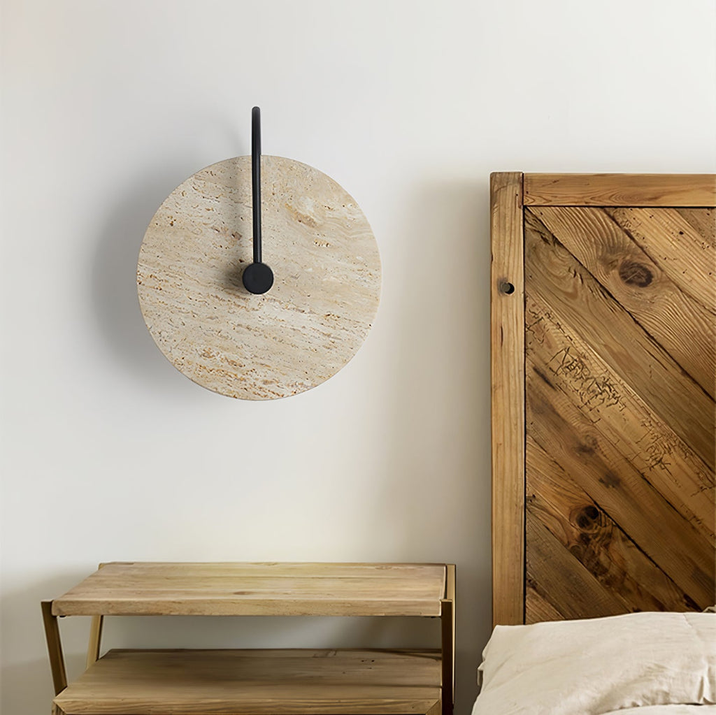 Applique murale moderne Frantz en Travertin jaune