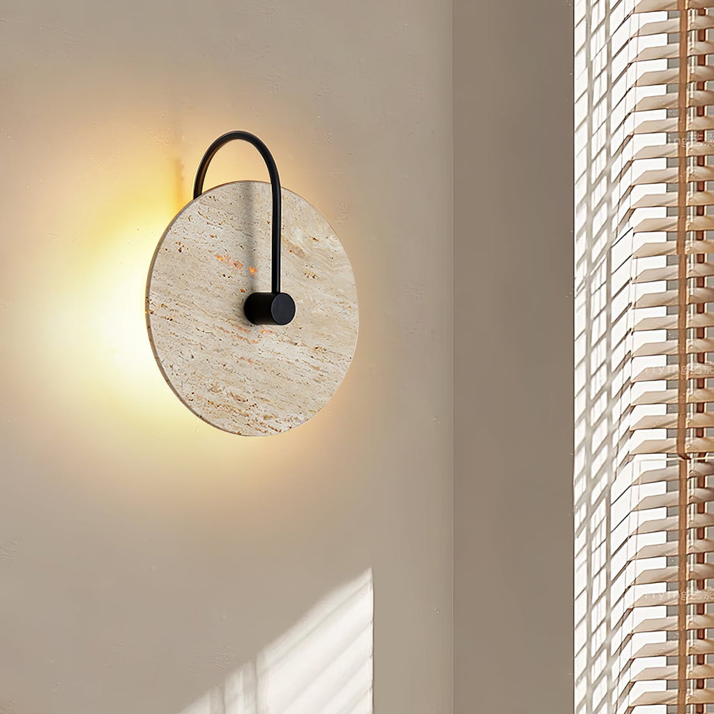 Applique murale moderne Frantz en Travertin jaune