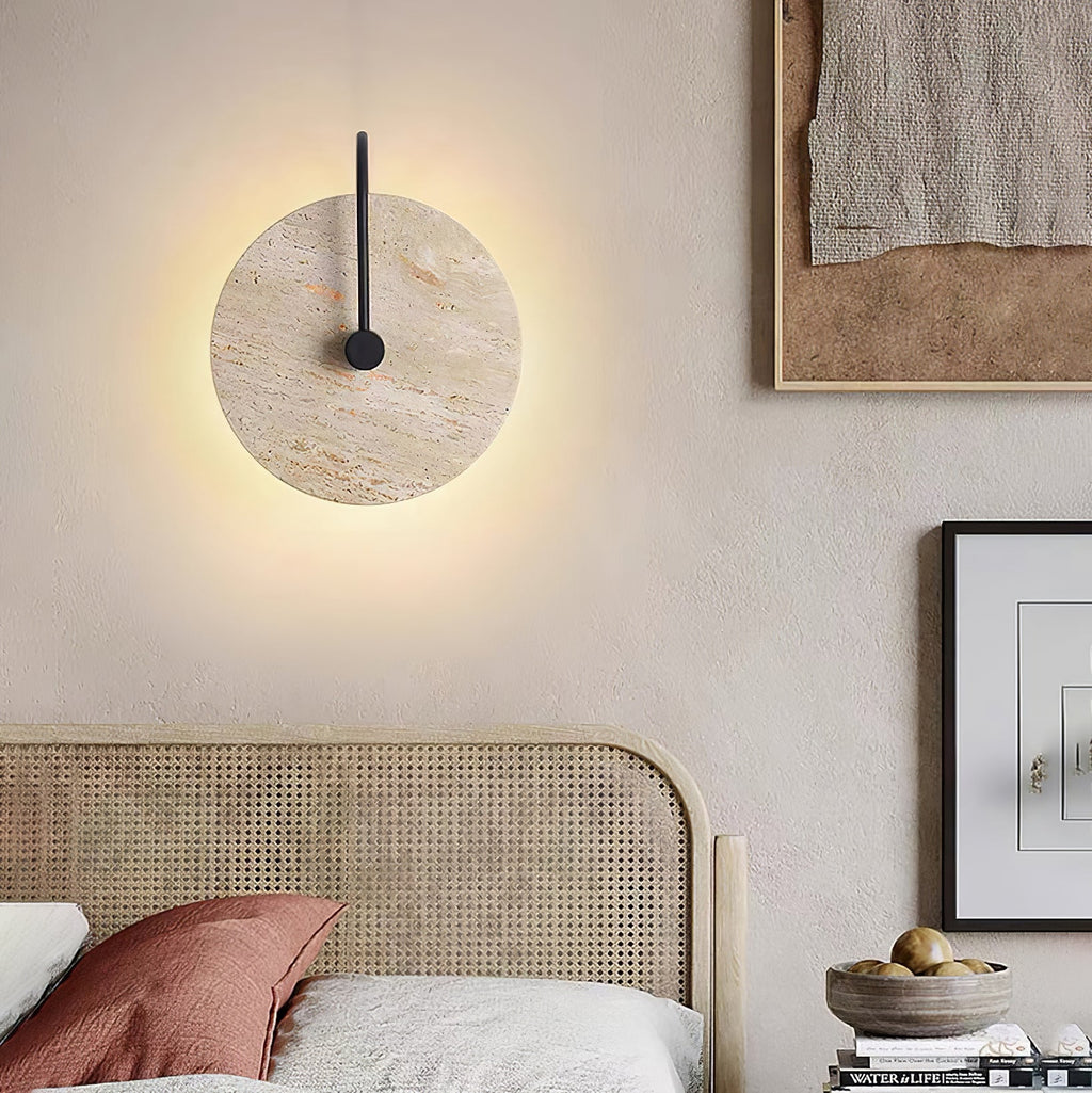 Applique murale moderne Frantz en Travertin jaune