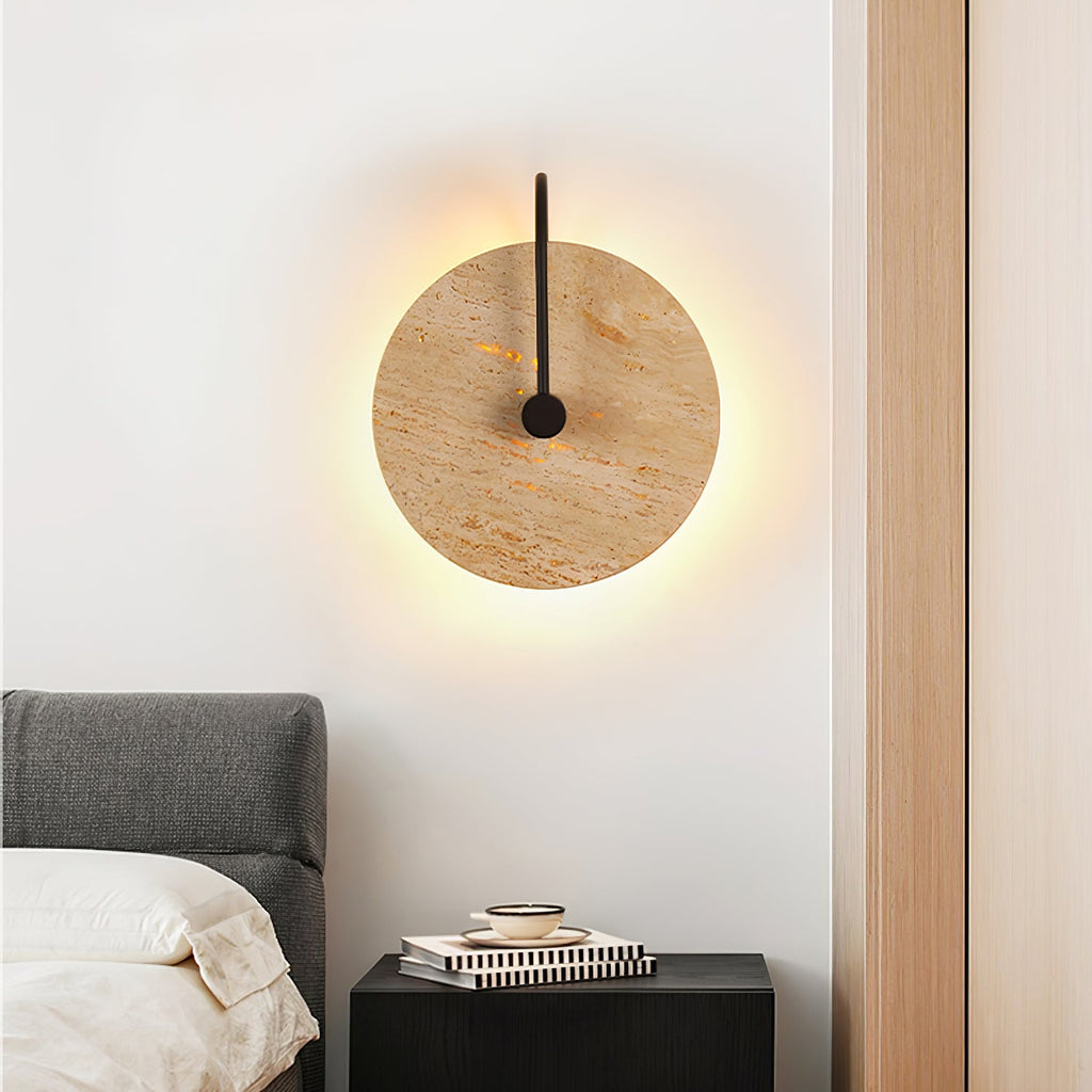Applique murale moderne Frantz en Travertin jaune