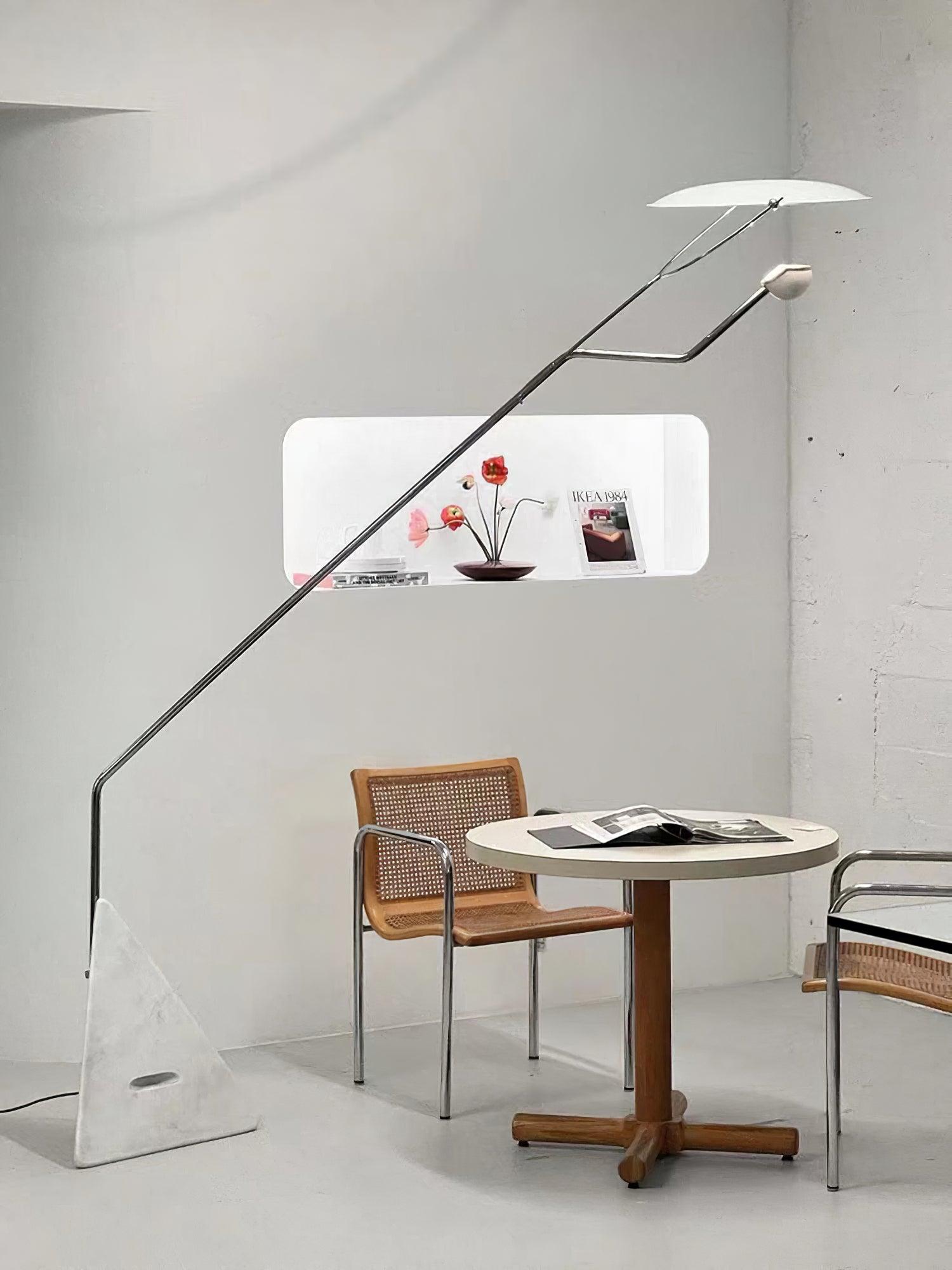 Lampadaire moderne Seff en Marbre Blanc et gris