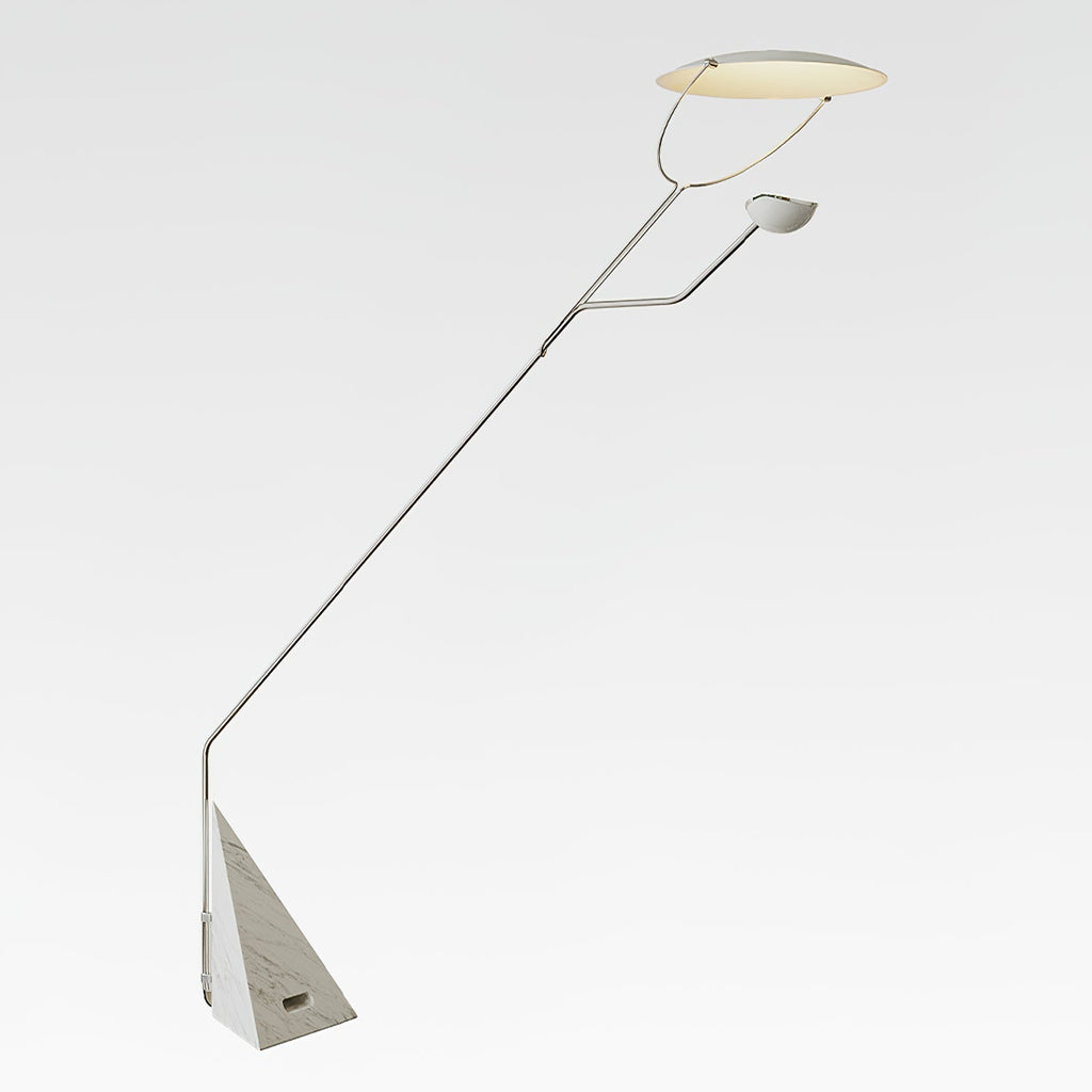 Lampadaire moderne Seff en Marbre Blanc et gris