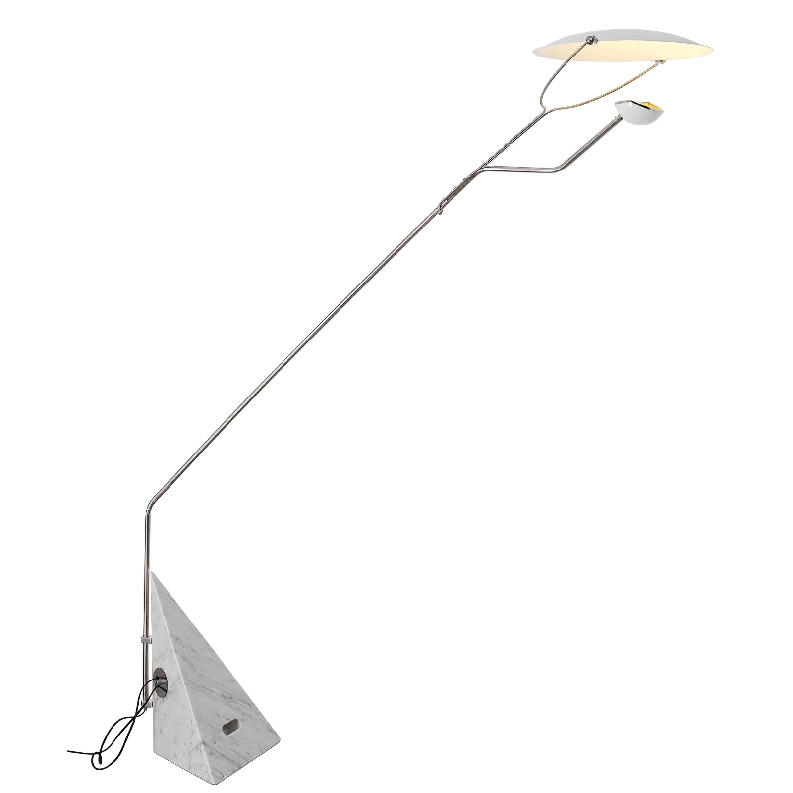 Lampadaire moderne Seff en Marbre Blanc et gris