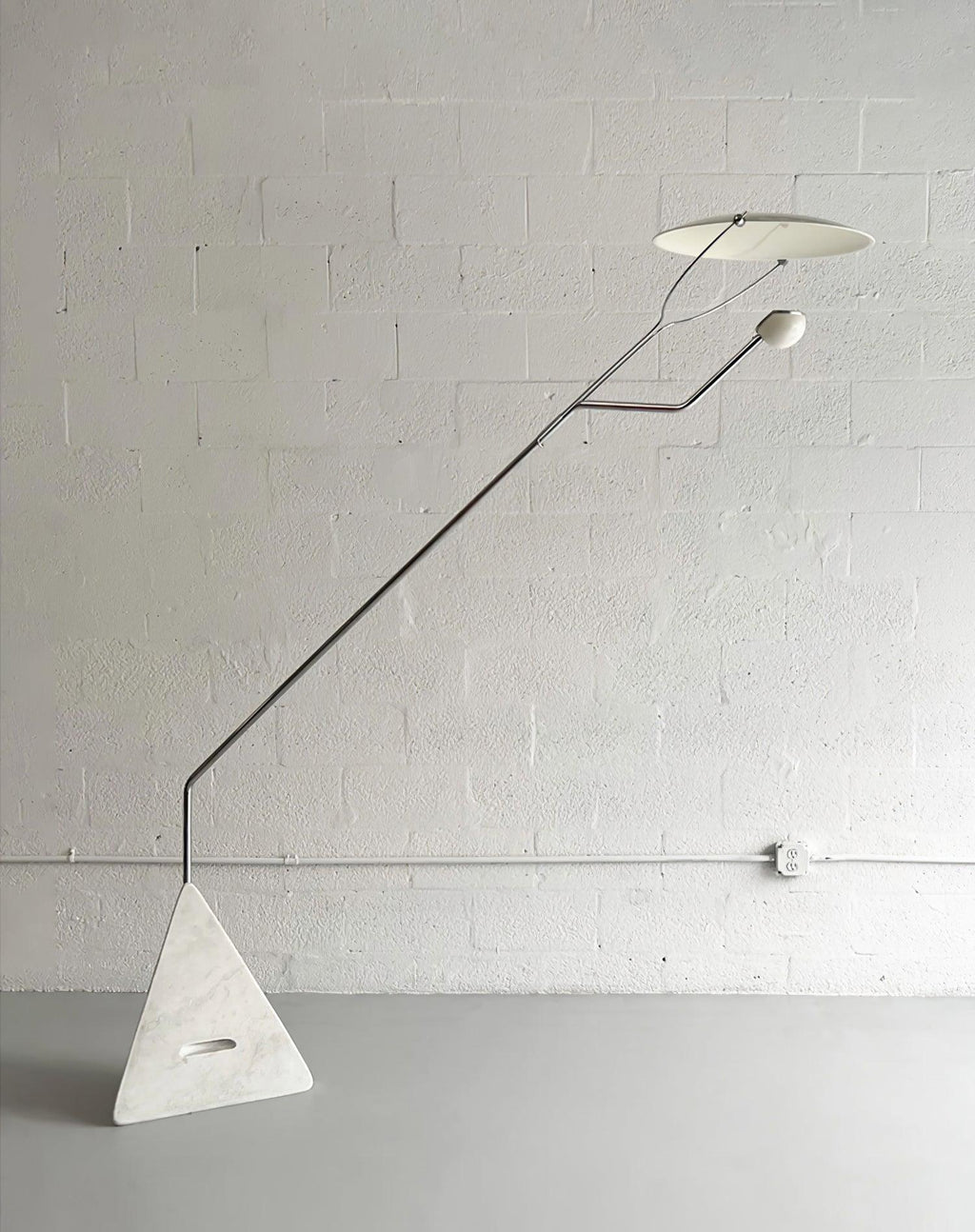 Lampadaire moderne Seff en Marbre Blanc et gris