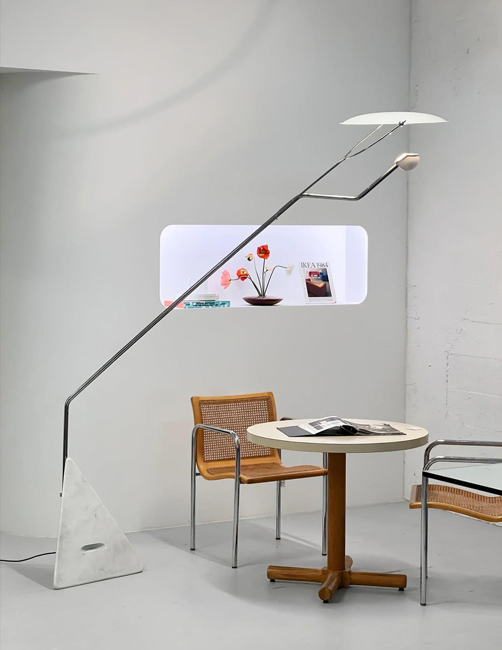 Lampadaire moderne Seff en Marbre Blanc et gris