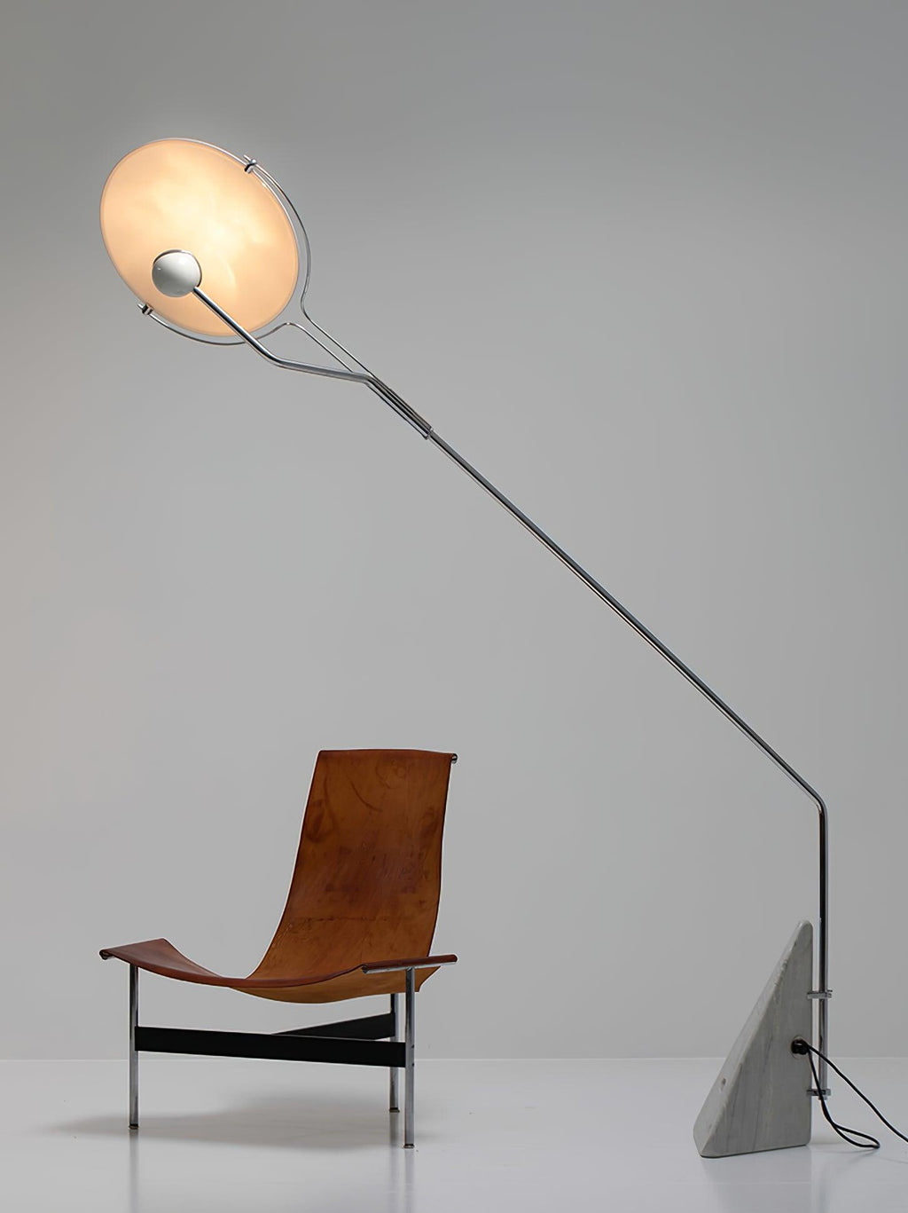 Lampadaire moderne Seff en Marbre Blanc et gris