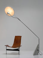 Lampadaire moderne Seff en Marbre Blanc et gris