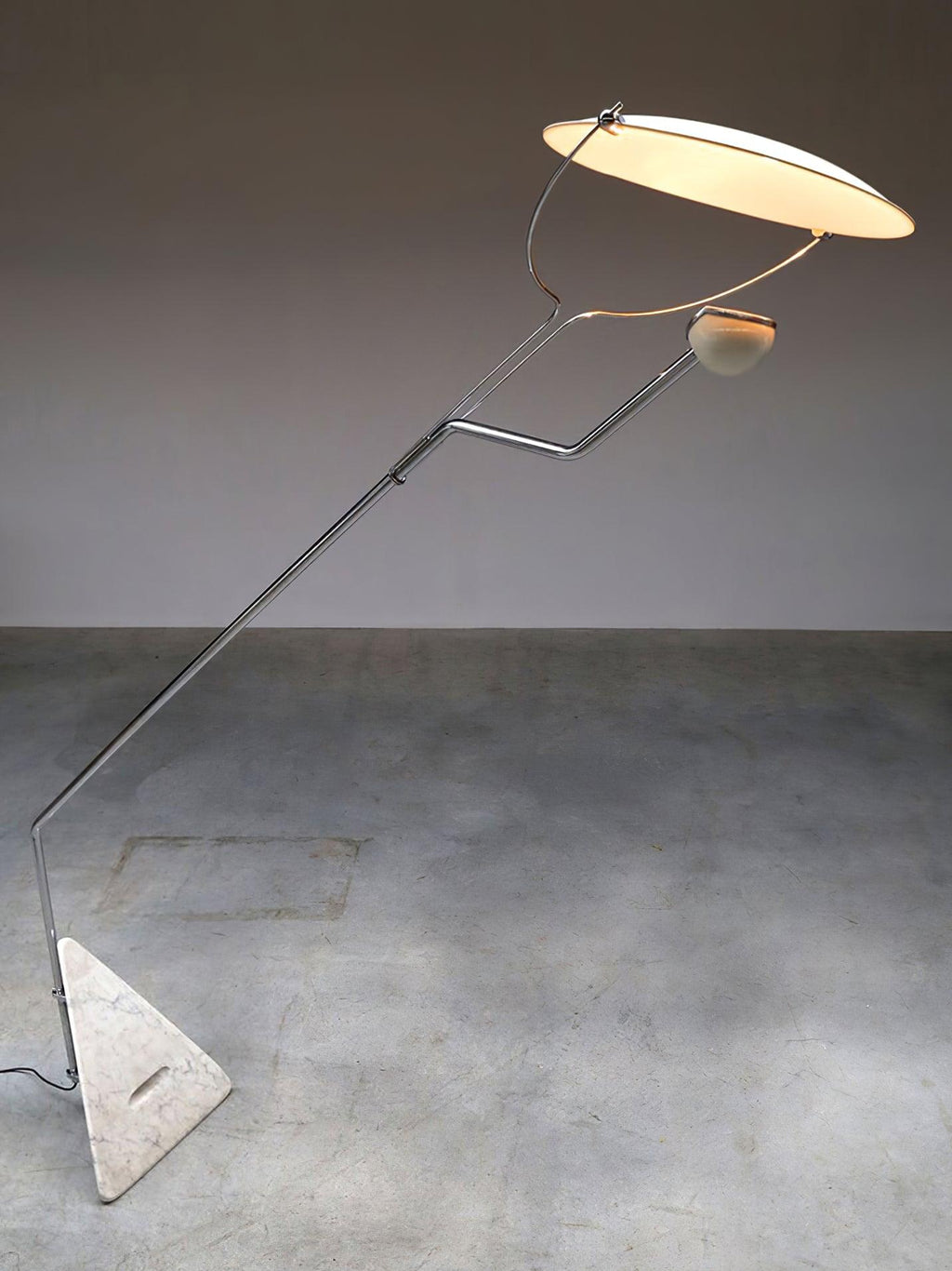 Lampadaire moderne Seff en Marbre Blanc et gris