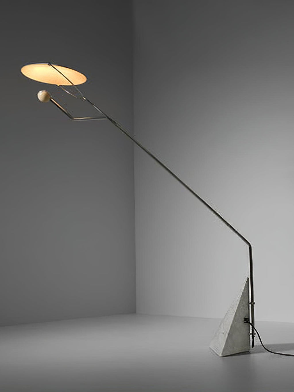 Lampadaire moderne Seff en Marbre Blanc et gris