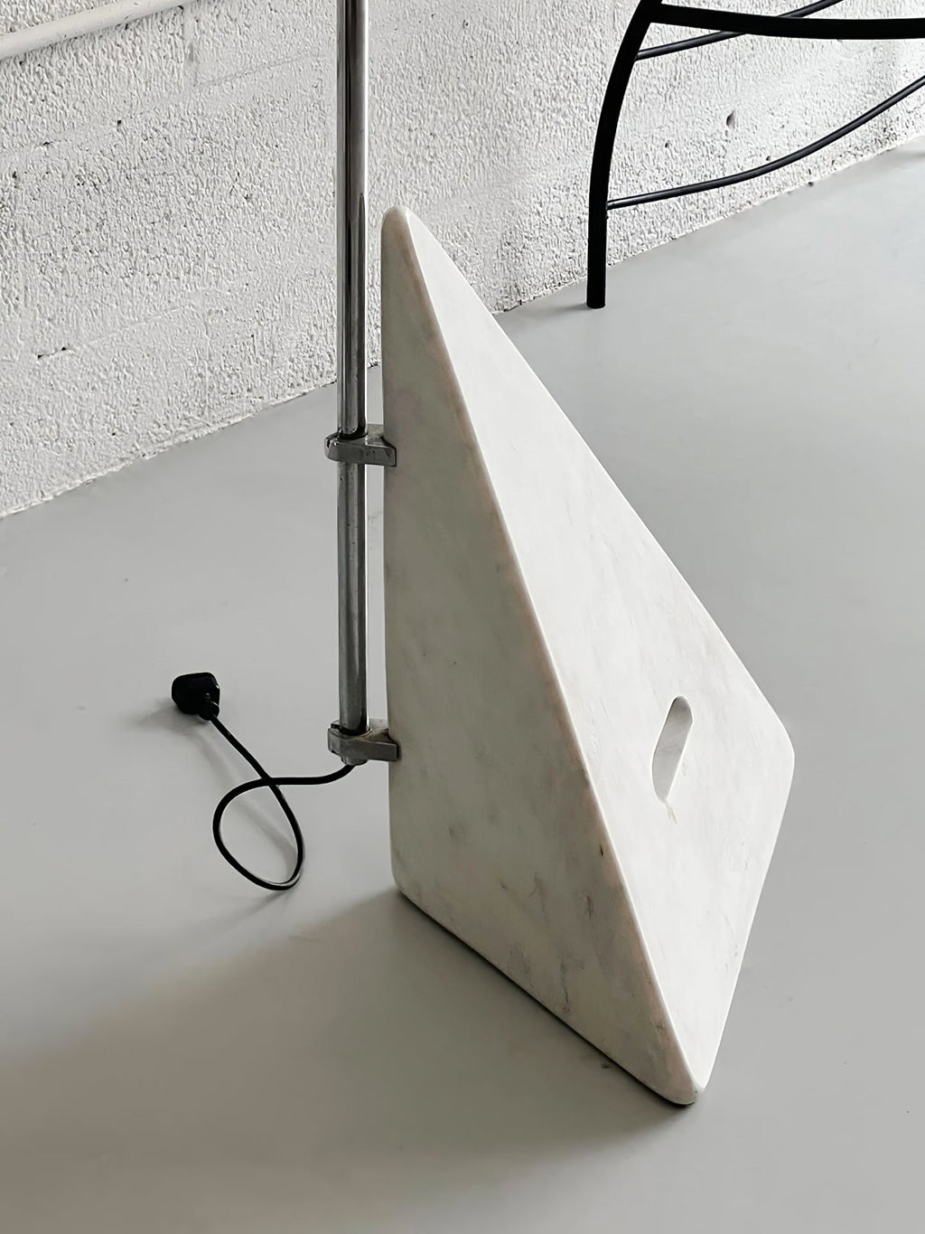 Lampadaire moderne Seff en Marbre Blanc et gris